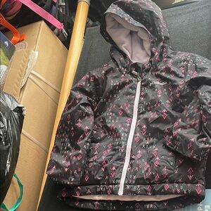 Columbia Kids' Patterned Raincoat with Pink Accents